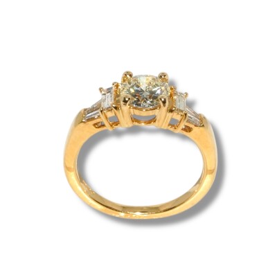 Solitaire Diamants, Or Jaune
