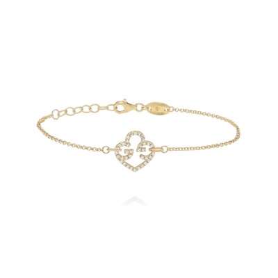 Bracelet PASSION – Motif Cœur Trèfle