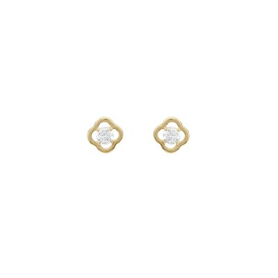Boucles d’oreilles solitaire dorées – LÉGENDE
