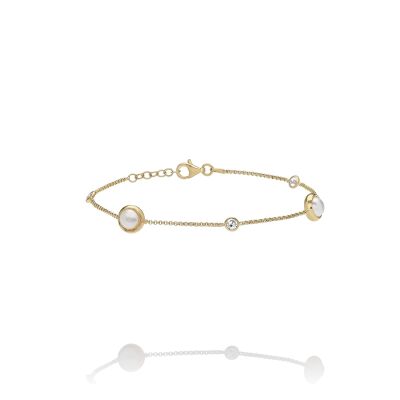 BRACELET LYSE – PERLES ET ZIRCONIUM