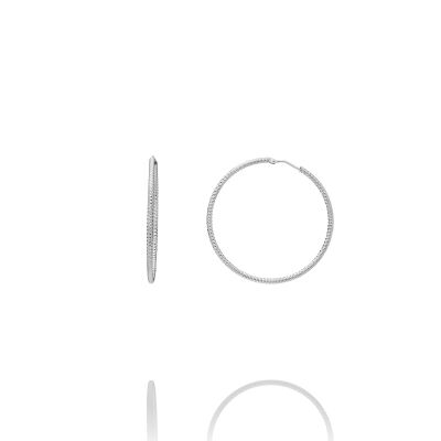 BOUCLES D’OREILLES CRÉOLES COSMIK – ARGENT