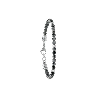 BRACELET HALO – OBSIDIENNE NEIGEUSE