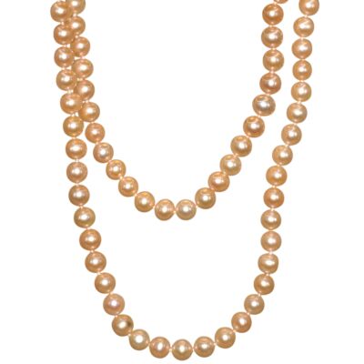 Collier Sautoir, Perle d’eau douce Rose