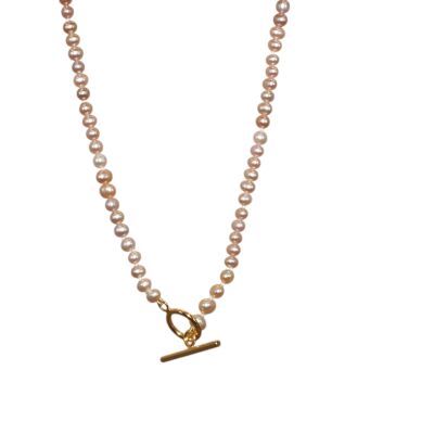 Collier Perle d’eau douce, Fermoir plaqué Or