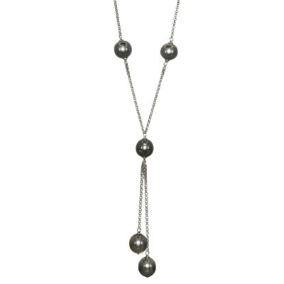Collier Argent, Perle de Tahiti