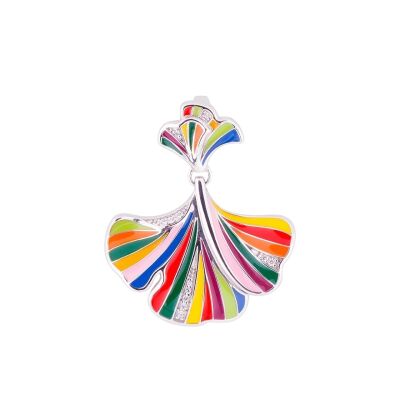 PENDENTIF ARGENT GINKGO