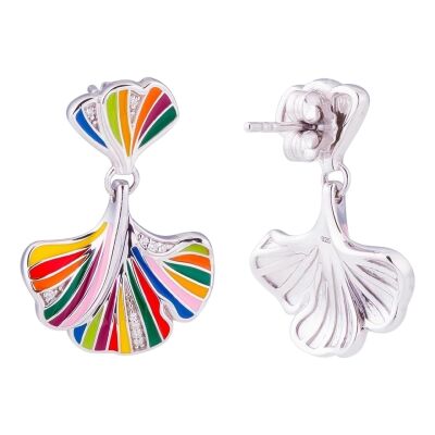 BOUCLES D'OREILLES ARGENT GINKGO