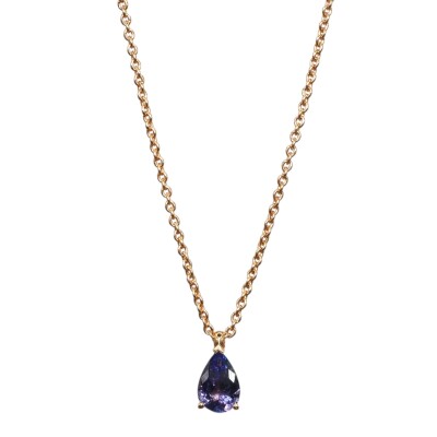 Collier Tanzanite, Or Rose