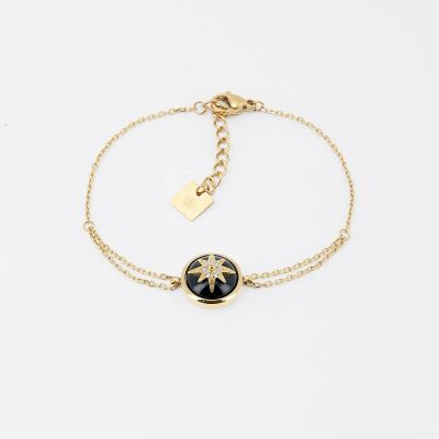 BRACELET–Evelyne–ACIER DORE