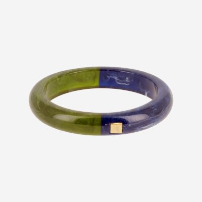 Bracelet JONC Résine Bleu & Verte