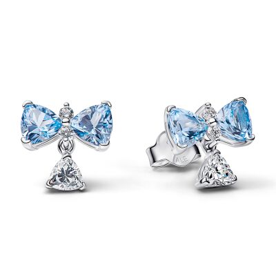 Clous d’Oreilles Bridgerton Nœud Bleu