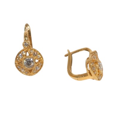 Boucles D'oreilles, Dormeuses Or jaune & Diamants