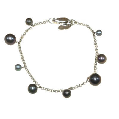 Bracelet Perles d’eau douces traités, Argent