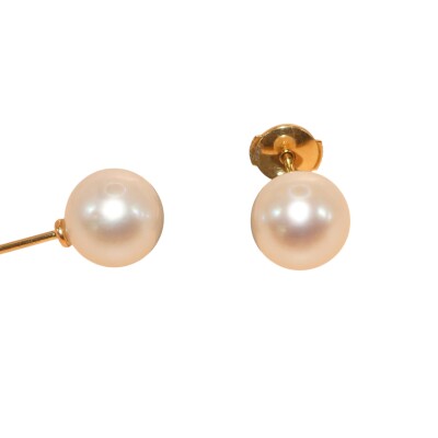 Boucles D’oreilles Perles d’eau douces, Or Jaune