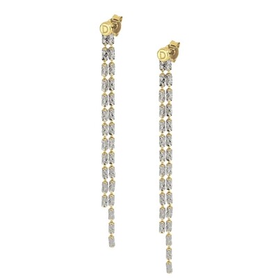 Boucles D’oreilles CANDY, Bicolore Jaune & Blanc