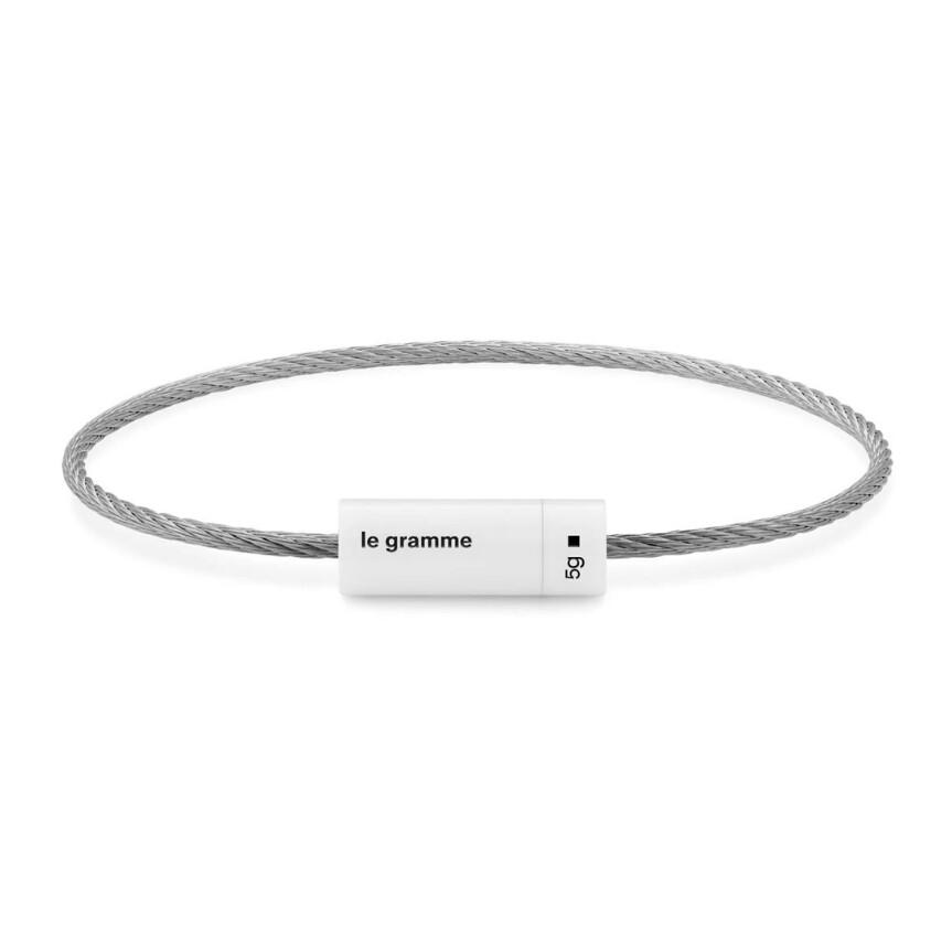 bracelet le gramme le cable céramique blanche