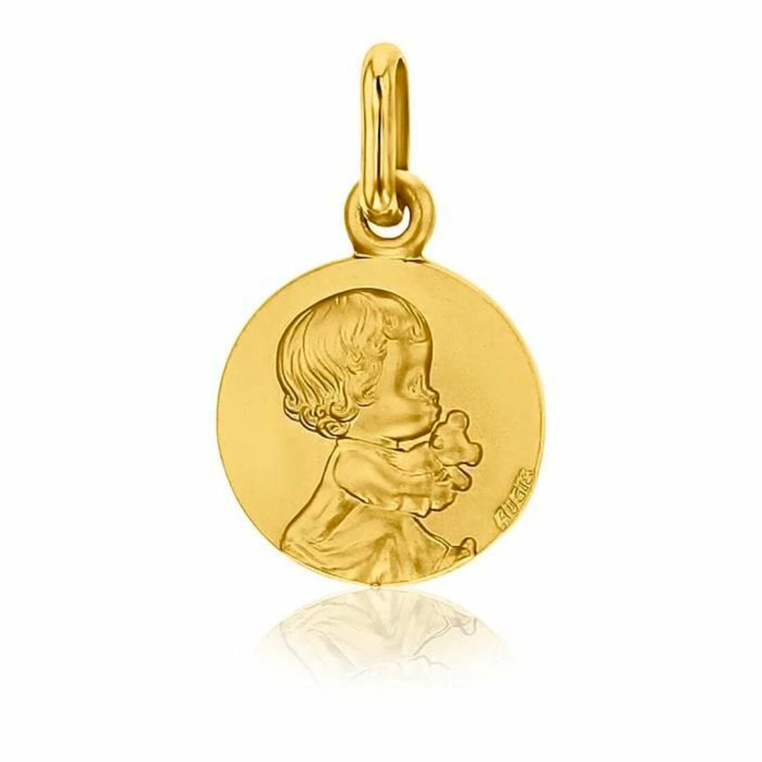 Médaille Augis Bébé en or jaune 14 mm