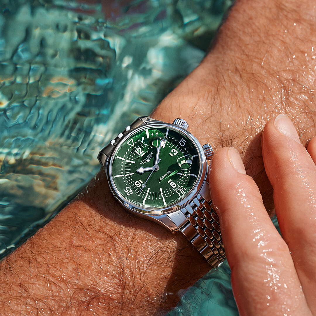 Longines Legend Diver 39mm verte portée