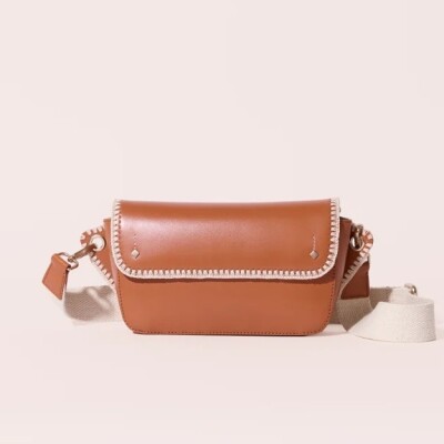 Sac Banane Emilie Camel Brodé