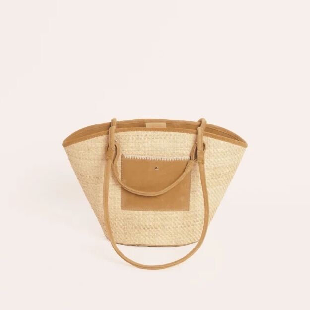 Sac Panier Palas Ocre Raphia vue 1