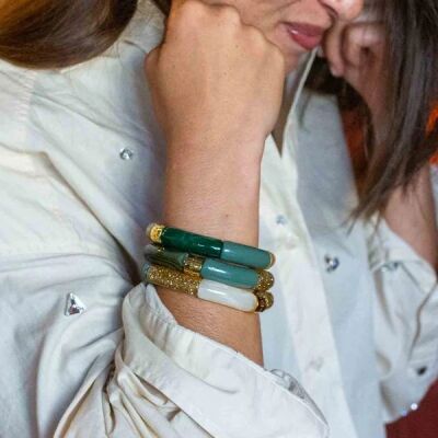 Bracelet Pipoca Verde-ouro 1