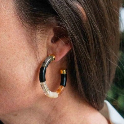 Boucles d'oreilles Bola - BLACK NIGHT