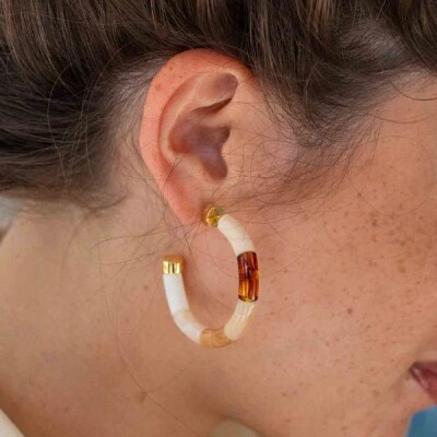 Boucles d'oreilles Bola - CAFÉ