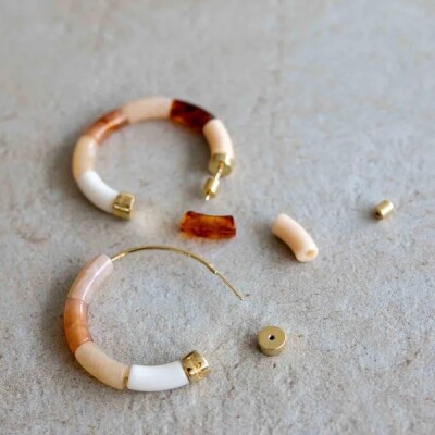 Boucles d'oreilles Bola - CAFÉ