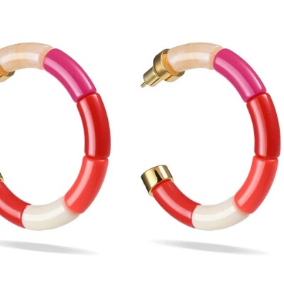 Boucles d'oreilles Bola - VERMELHA