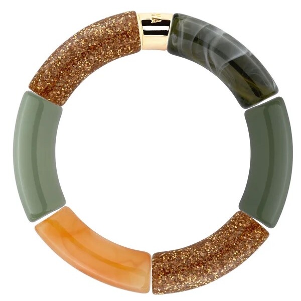 Bracelet Pipoca Verde-ouro vue 1