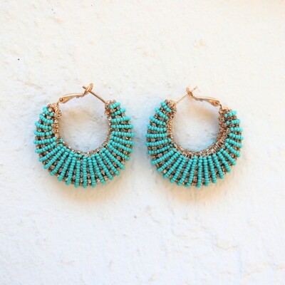 Boucles d'oreilles créoles Izzia grand modèle dorées
