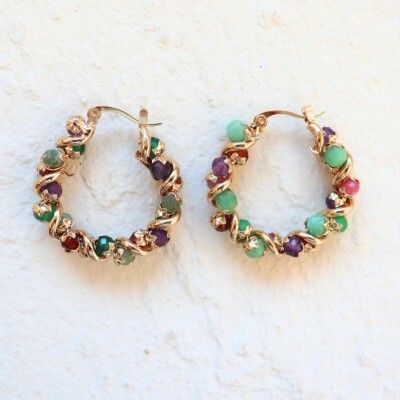 Boucles d'oreilles Eurydice petit modèle dorées
