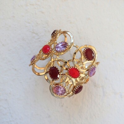 Bracelet Olympie cabochons doré
