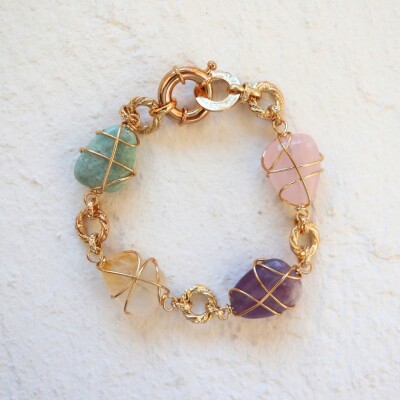 Bracelet Rainbow multi doré