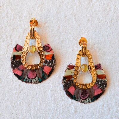 Boucles d'oreilles Fortaleza dorées