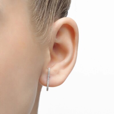 Bijou d'oreille Single Bar Or Diamants