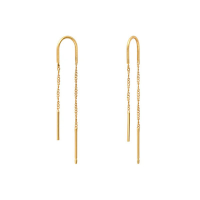 Boucles d'oreilles chaînes double Adèle