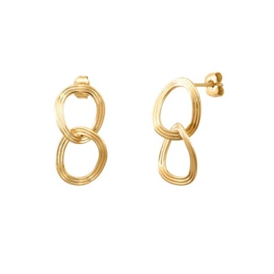 Boucles d'oreilles puces doubles destin