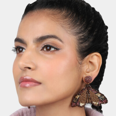 Boucles d'oreilles Moth Bronze