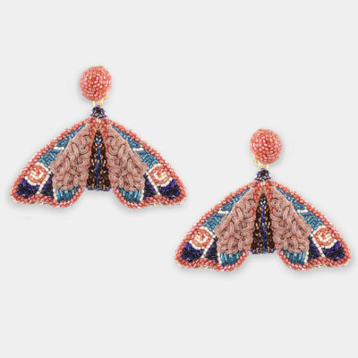 Boucles d'oreilles Moth Beige