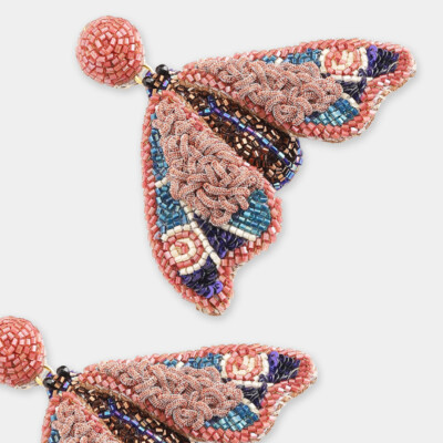 Boucles d'oreilles Moth Beige