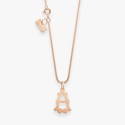 Pendentif Lettrine or rose Lettre A