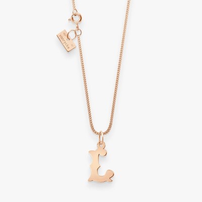 Pendentif Lettrine or rose Lettre L