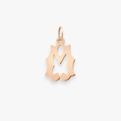 Pendentif Lettrine or rose Lettre M