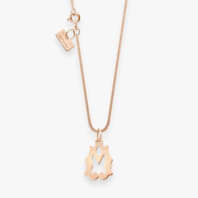 Pendentif Lettrine or rose Lettre M