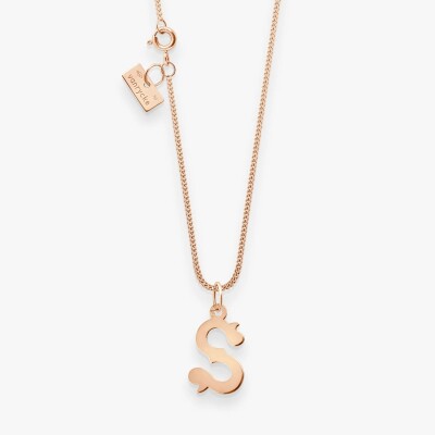 Pendentif Lettrine or rose Lettre S