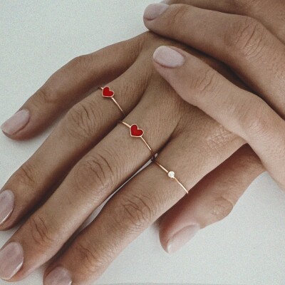 Bague Emoji Cœur Rouge
