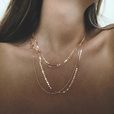 Collier Skin Tattoo 2 Or rose