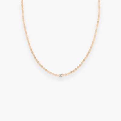 Collier Skin Tattoo or rose diamant