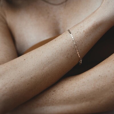 Bracelet Skin Tattoo Or rose